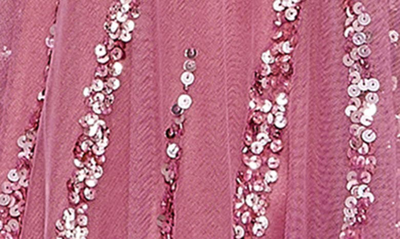 Mac Duggal Sequined Cap Sleeve Boat Neck Gown In Plum