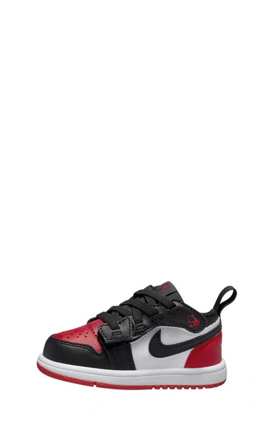 Shop Nike Kids' Air Jordan 1 Low Alt Sneaker In White/ Black/ Red/ White