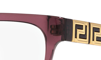 Shop Versace 54mm Pillow Optical Glasses In Transparent Violet
