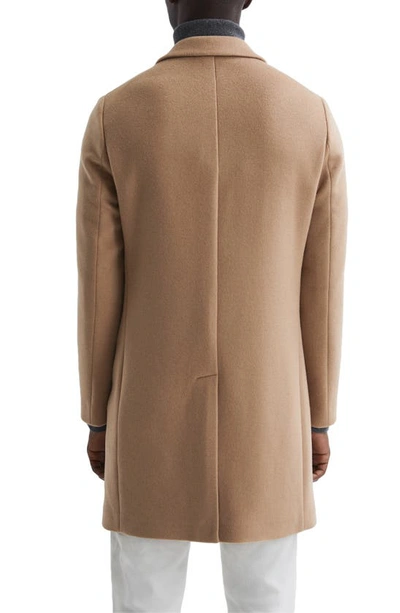 Shop Reiss Gable Wool Blend Overcoat In Camel