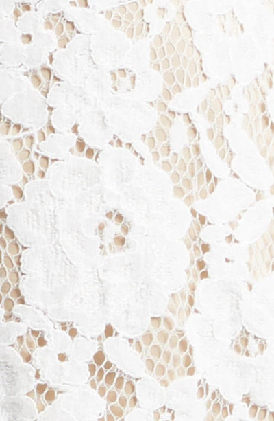 Likely Sarah Cutout Lace Feather Trim Maxi Dress In White