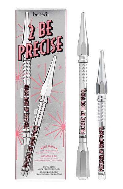 Shop Benefit Cosmetics 2 Be Precise Eyebrow Pencil Duo $41 Value In Shade 4