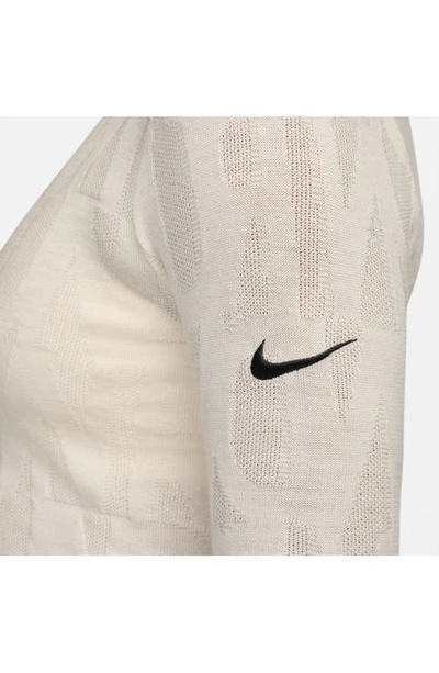 Shop Nike Run Division Mid Layer Top In Pale Ivory