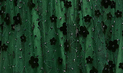 Shop Fabulouss By Mac Duggal Floral Appliqué Bracelet Sleeve Gown In Emerald