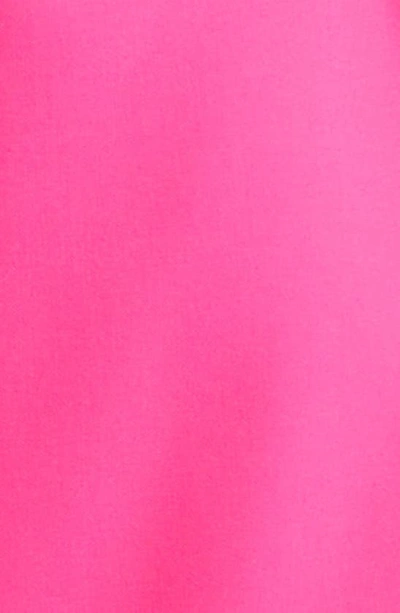 Likely Marullo Feather Trim Long Sleeve Dress In Fuschia