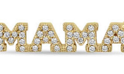 Zoë Chicco 'mama' Diamond Pendant Necklace In 14k Yellow Gold
