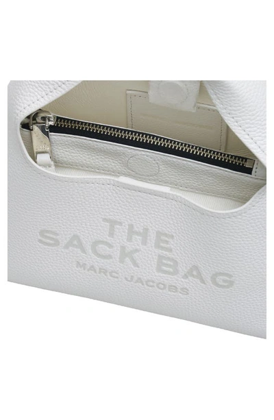 Shop Marc Jacobs The Mini Leather Sack Bag In White