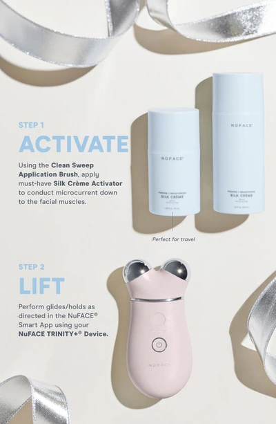 Shop Nuface Trinity+ Smart Advanced Facial Toning Routine Set (limited Edition) $540 Value In Sandy Rose