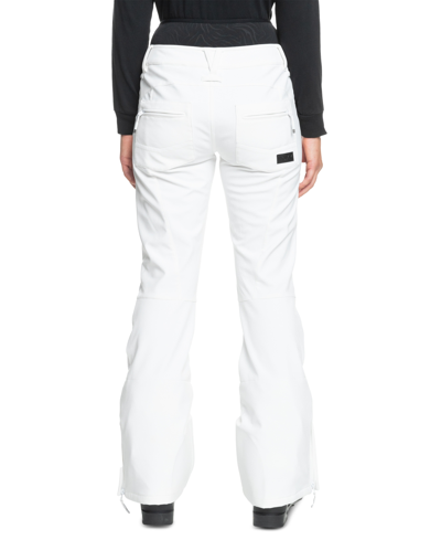 Shop Roxy Juniors' Rising High Snow Pants In Bright White