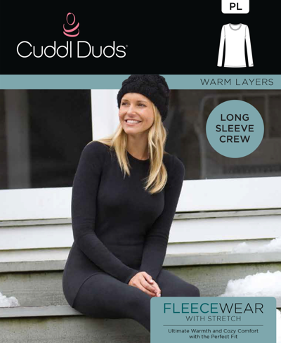 Shop Cuddl Duds Fleecewear Long-sleeve Crewneck Top In Purple Beet