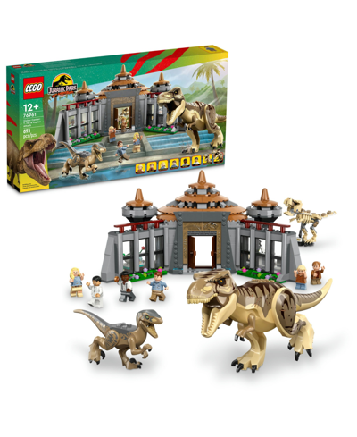 Shop Lego Jurassic Park 76961 Visitor Center And T Rex Raptor Attack Toy Building Set In Multicolor