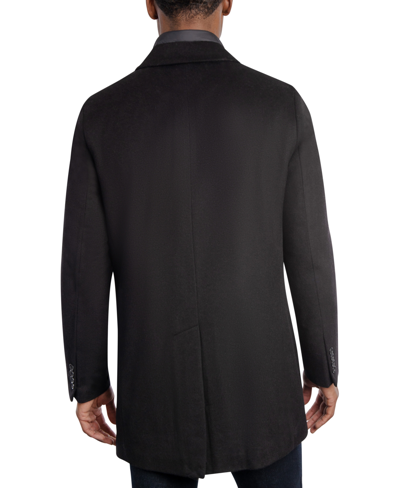 Shop Michael Kors Men's Water-resistant Slim-fit Overcoat With Zip-out Liner In Charcoal