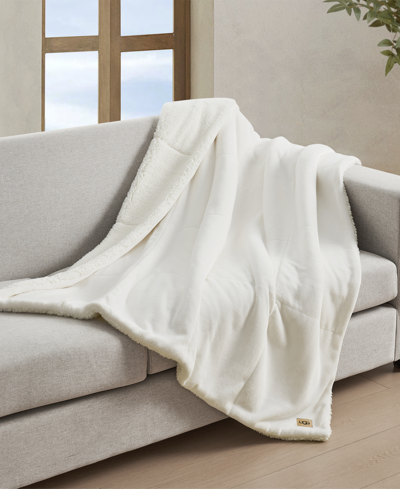 Shop Ugg Basia Throw, 50" X 70" In Snow