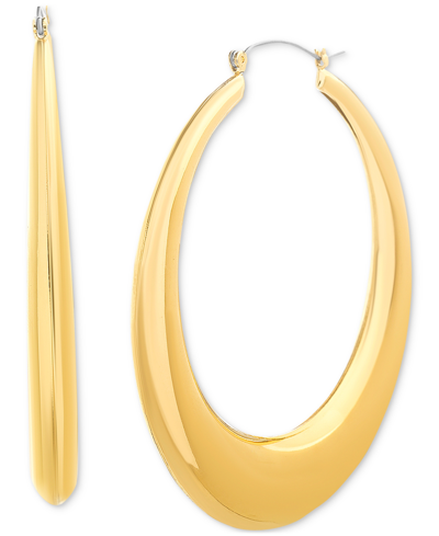 Shop Kensie Gold-tone Wide Large Hoop Earrings, 2.75"