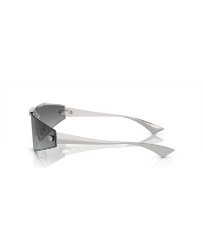 Versace Ve 2265 100011 44mm Womens Shield Sunglasses In Silver