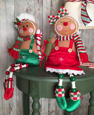 Santa's Workshop 15.5" Christmas Gingerbread, Set Of 2 In Multi