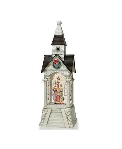 Shop Santa's Workshop 13" Swirl Glitter Church In White