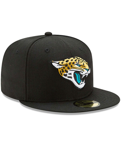 Shop New Era Men's Black Jacksonville Jaguars Head Logo Omaha 59fifty Fitted Hat