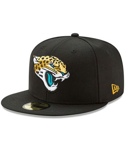 Shop New Era Men's Black Jacksonville Jaguars Head Logo Omaha 59fifty Fitted Hat