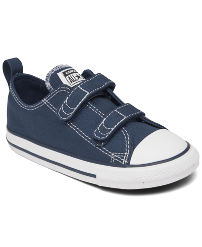 Shop Converse Toddler Kids Chuck Taylor All Star Ox 2v Adjustable Strap Closure Casual Sneakers From Finish Line In Athletic Navy,white