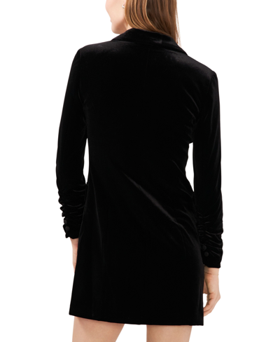 Shop 1.state Women's Velvet Blazer Mini Dress In Rich Black