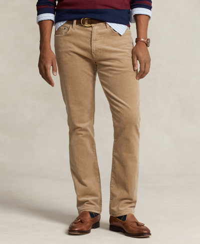 Shop Polo Ralph Lauren Men's Varick Slim Straight Corduroy Pants In Hazelnut