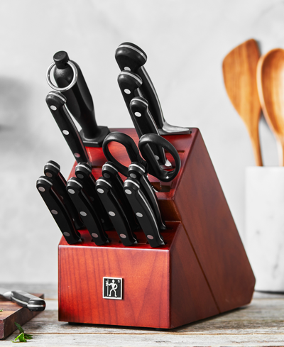 Shop J.a. Henckels Classic Precision Knife Block Set, 16 Piece In Black,silver-tone