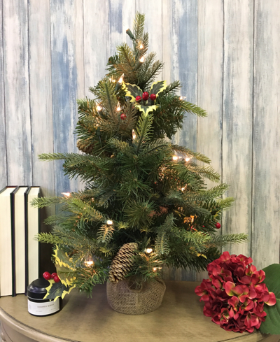 Santa's Workshop 2' Prelit Mixed Balled Tree In Green