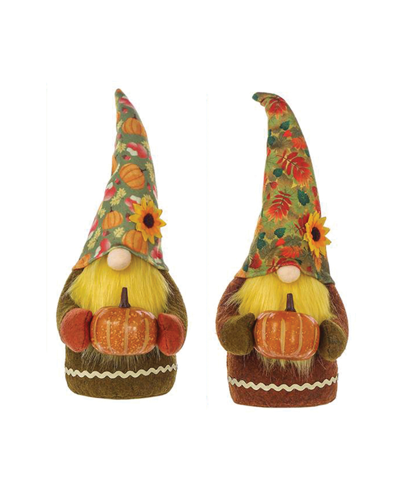 Shop Santa's Workshop 13.5" Fall Harvest Gnomes, Set Of 2 In Multi