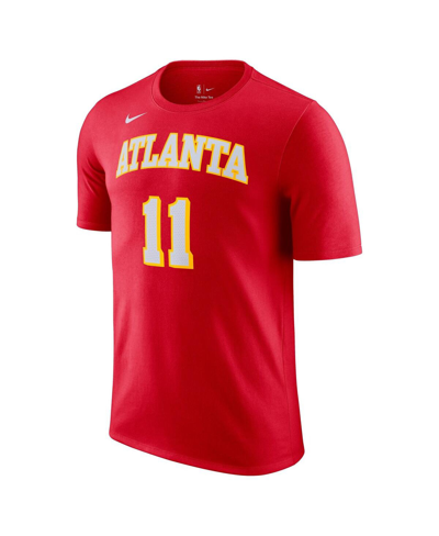 Shop Nike Men's  Trae Young Red Atlanta Hawks Icon 2022/23 Name And Number T-shirt