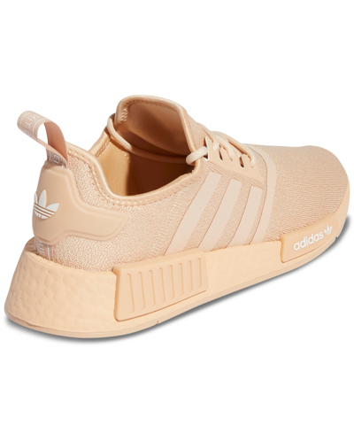 Shop Adidas Originals Women's Nmd R1 Casual Sneakers From Finish Line In Halo,blush