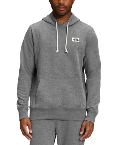 Shop The North Face Men's Heritage Patch Pullover Hoodie In Tnf Medium Grey Heather