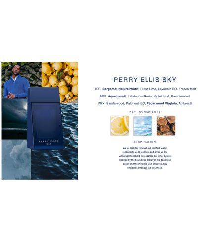 Shop Perry Ellis Men's 4-pc. Sky Eau De Toilette Gift Set In No Color