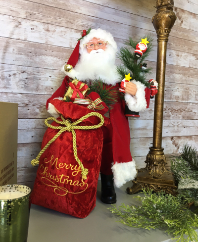 Santa's Workshop 15" Santa Delivery In Red
