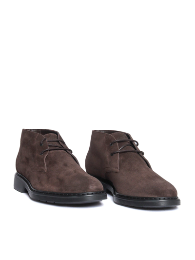 Shop Hogan H576 Ankle Boots In Brown