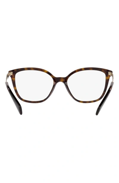Prada 56mm Butterfly Optical Glasses In Tortoise