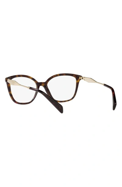 Prada 56mm Butterfly Optical Glasses In Tortoise