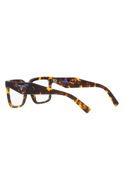 Shop Prada 54mm Square Optical Glasses In Tortoise