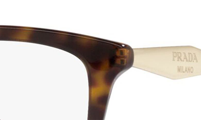 Prada 56mm Butterfly Optical Glasses In Tortoise