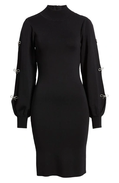 Shop Eliza J Long Sleeve Sweater Dress In Black