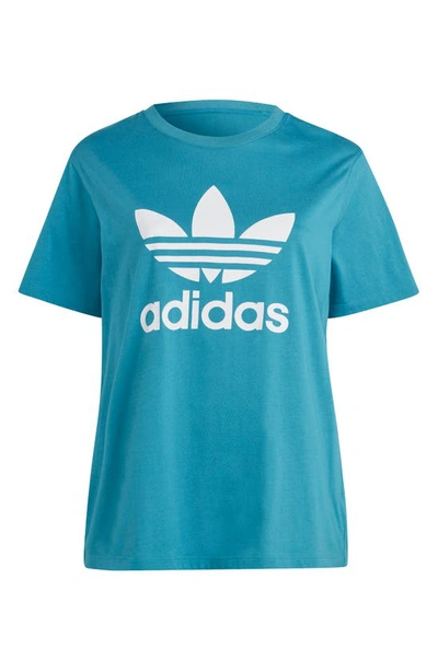Adidas Originals Trefoil Cotton Graphic T-shirt In Arctic Fusion | ModeSens