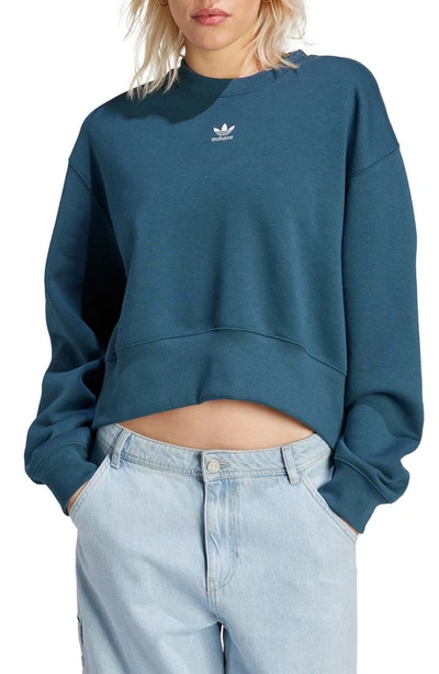 Shop Adidas Originals Crewneck Sweatshirt In Arctic Night