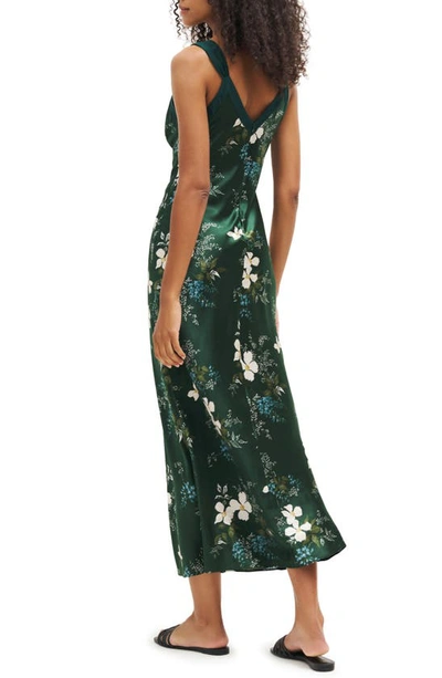 Shop Reformation Neola Floral Print Silk Maxi Dress In Portia