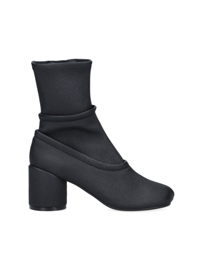 Shop Mm6 Maison Margiela "anatomic" Ankle Boots In Black  