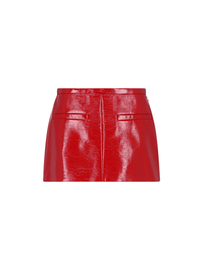 Shop Courrèges Vinyl Miniskirt In Red