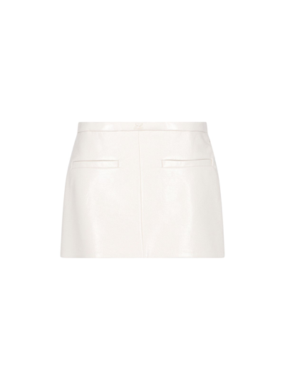 Shop Courrèges Vinyl Miniskirt In White