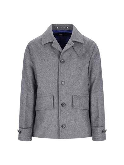 Shop Paul Smith Wool And Cashmere Jacket In Gray