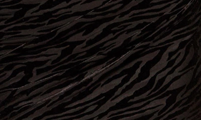 Shop Ramy Brook Kalani Zebra Velvet Burnout Long Sleeve Minidress In Black Zebra Burnout