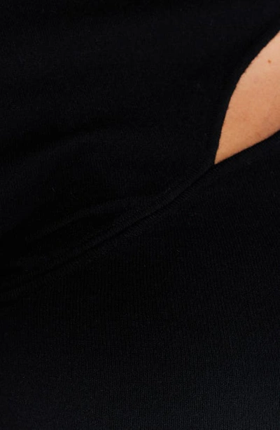 Shop Estelle Asymmetric Cutout Sweater In Black
