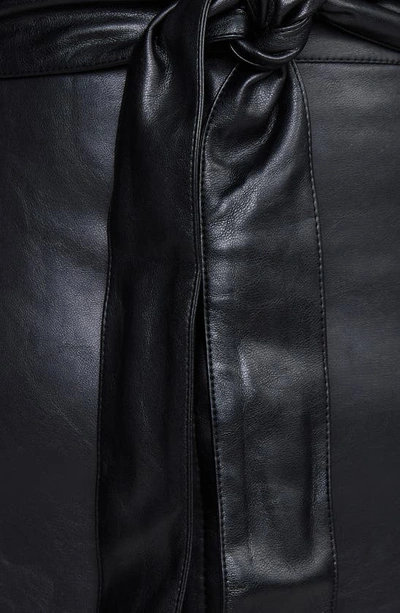 Shop Estelle Faux Leather Pencil Skirt In Black